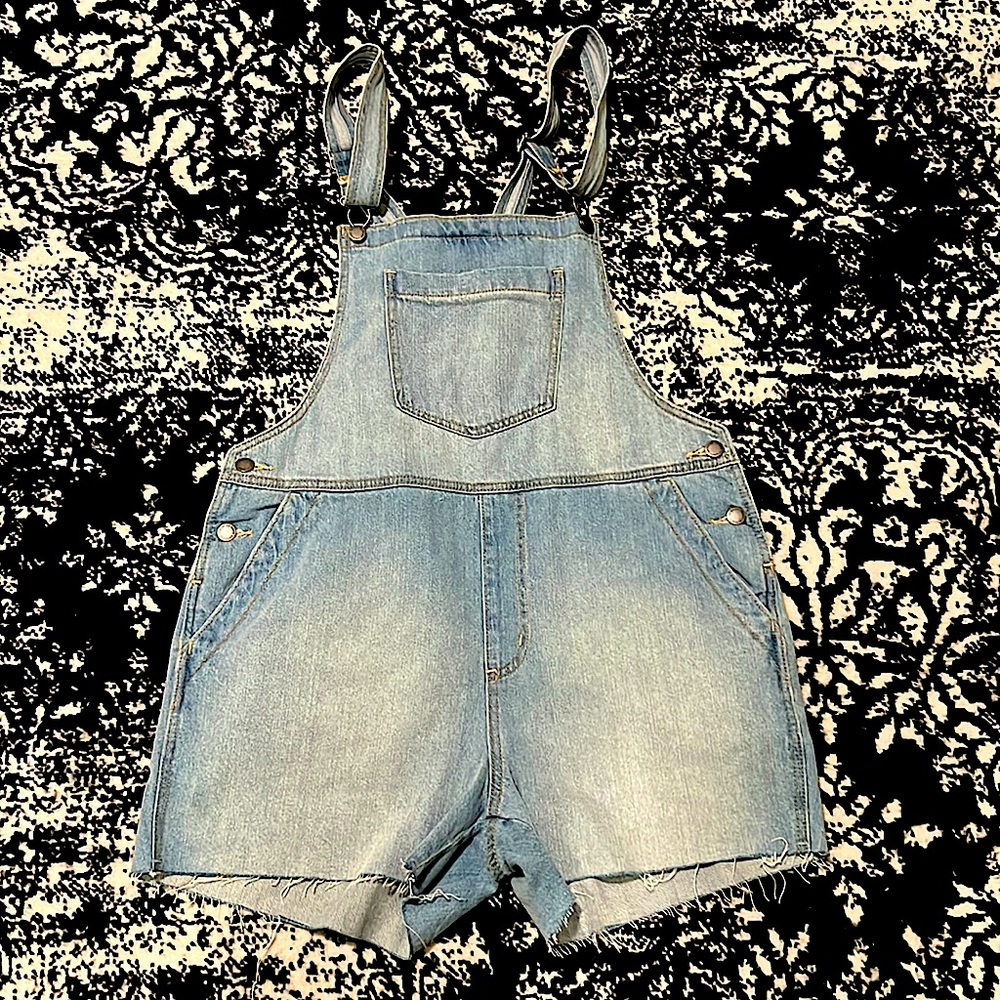 Universal Thread from Target, Size 10 Light Blue Overall Shorts w/ Cut offs